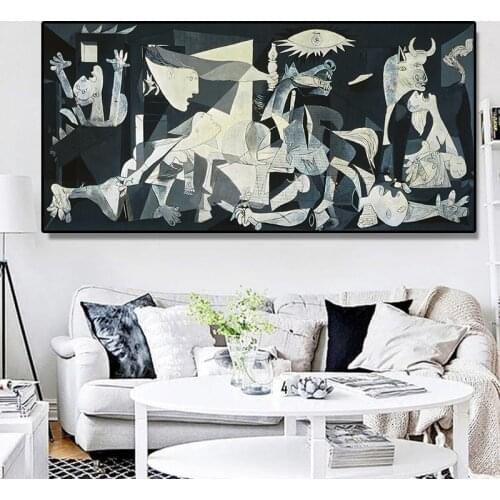 Picasso Guernica Famous Wall Art Oil Paintings On Canvas Posters Prints Artwork Reproductions Wall Pictures Home Decor Cuadros