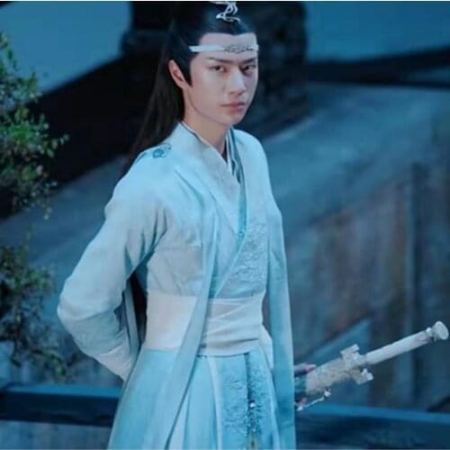 The Untamed TV Series Lan Wangji Cosplay Costume Mo Dao Zu Shi Original Lan Zhan Costume Chinese Ancients Costumes Hanfu Adult
