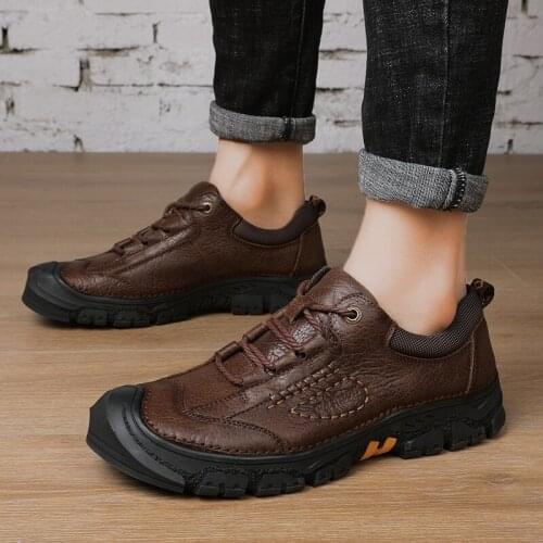 Hot Sale Luxury Genuine Leather Men Casual Breathable High Quality Sneakers Fashion Comfortable Men Casual Formal Sneakers