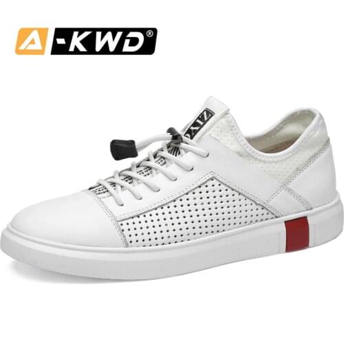 Fashion Elastic Band Sneakers Men High Quality Mens Shoes Casual Leather Herrenschuhe Breathable Slip-on Elevator Shoes for Men