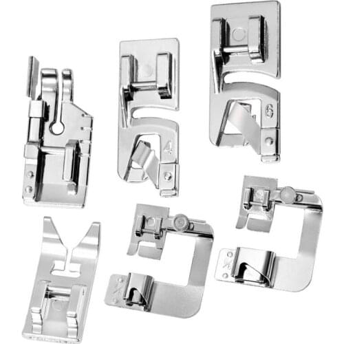 LMDZ 6pcs Domestic Sewing Machine Foot Presser Feet Set ,Sewing Feet,Hemming Feet for Sewing Accessories