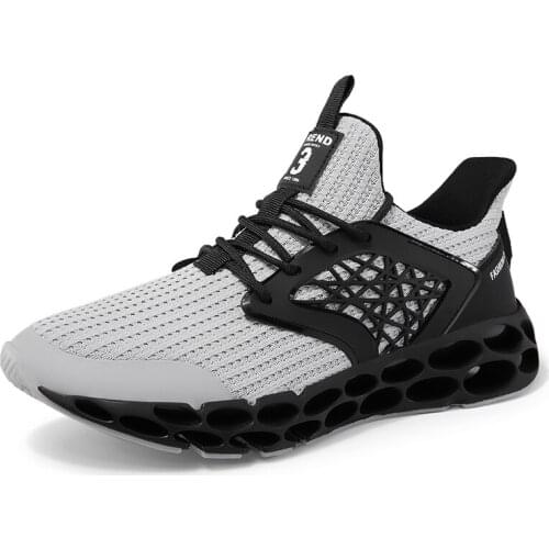 Men Sport Shoes Breathable Mesh Mens Running Shoes Outdoor Non-slip Sneakers Gym Trainers Walking Jogging Flats Hollow Sole