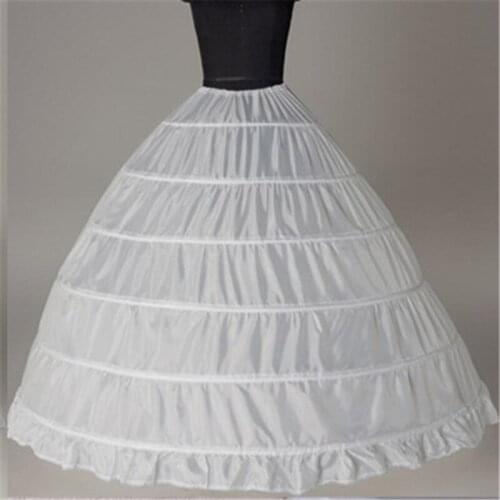 6 Hoop Petticoat Underskirt For Ball Gown Wedding Dress Quinceanera Dress Underwear Crinoline Wedding Accessories
