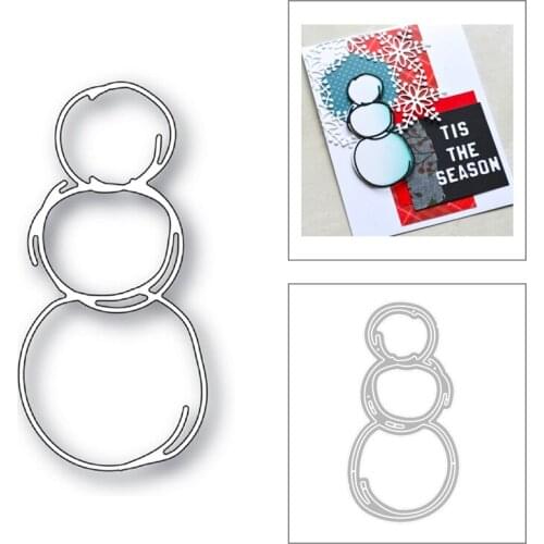 2020 New Christmas Snowman and Snowball Layered Metal Cutting Dies Cut For DIY Scrapbooking Greeting Card Paper Making No Stamps