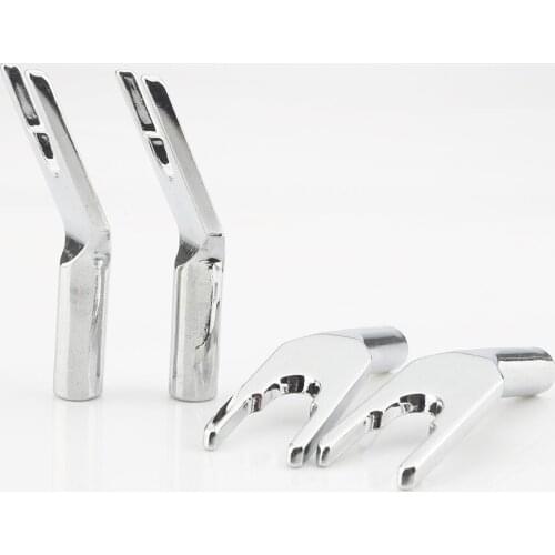 New 4pcs Audiocrast Rhodium plated spade Adapter Banana adapter to spade Rhodium plated Speaker cable adapte