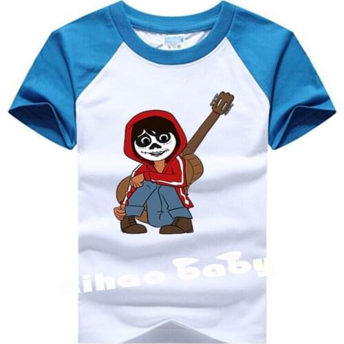 Newest Kids Cartoon Movie Pixar CoCo Anime 3D Print T Shirt Cotton Boy Girl Fashion Costume Summer Baby Tops Drop Shipping 2-14Y
