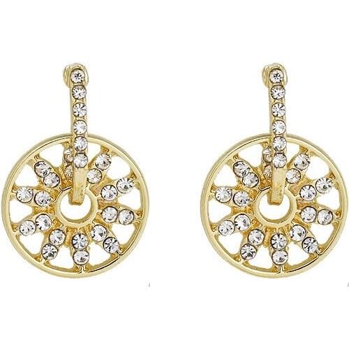 New Earrings Fashion Jewelry Versatile Fashion Super Flash Band Crystal Statement Earrings Wholesale Earrings For Women