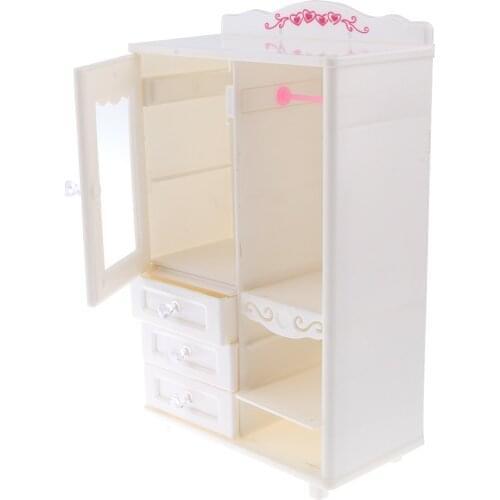 Doll Clothes Wardrobe Storage Organizer Closet For Doll Girl Toy Gift