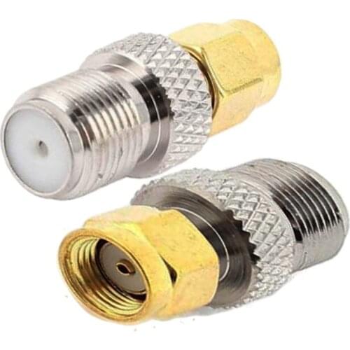 50 pcs Copper F type female jack to RP-SMA male plug adapter Connector