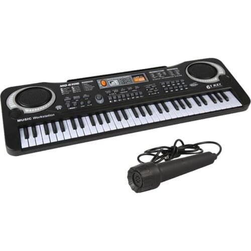 Portable 61 Key Electronic Piano Organ With Microphone Simulated Keyboard Music Instrument Toy Gift For Children Practice Learn