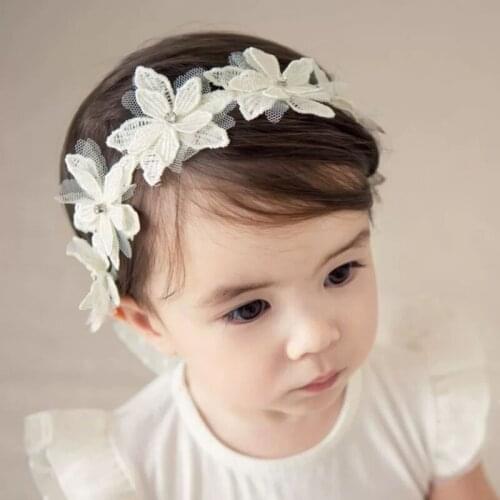 Lovely embroi Korea Lace Flower Crown Head Band Hair Accessories embroidery Headband for Grils Hair Band Hair Bow Princess
