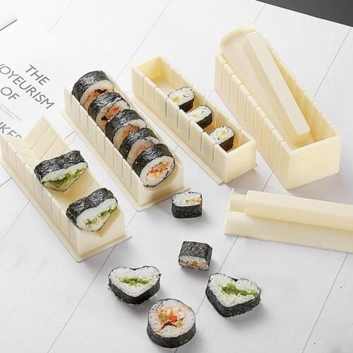 Professional Sushi Equipment Maker Kit Tools Deluxe DIY japanese Rice Nori Multifunctional Cake Roll Mold kitchen gadget sets