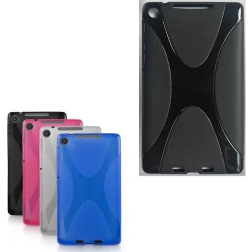 Silicone X Line Soft Silicon Rubber TPU Gel Skin Shell Funda Capa Cover Case For Google Nexus 7 II 2nd 2gen 2013 Tablet Coque