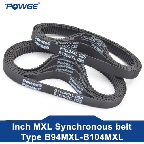 POWGE 10pcs MXL Timing belt B95 B96 B97 B98 B99 Width 6.35mm 025 6mm Teeth 95 96 97 98 99 Synchronous belt B95MXL B97MXL B99MXL