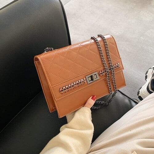 High Quality Women Pu Leather Small Shoulder Bag Fashion Designer Ladies Chain Crodssbody Bags for Women Casual Messenger Bags