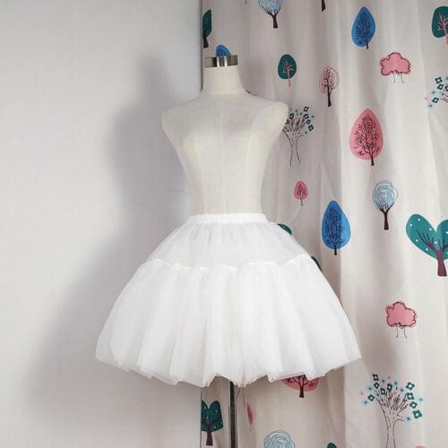Girl Crinoline Hoopless Short Petticoat Tutu Square Dance Petticoat Underskirt