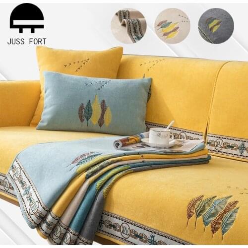1PC Chenille Fabric Non-slip Sofa Cover Sofa Towel Solid Color Couch Covers Chair Seat Cushion for Living Room Corner Sofa Towel