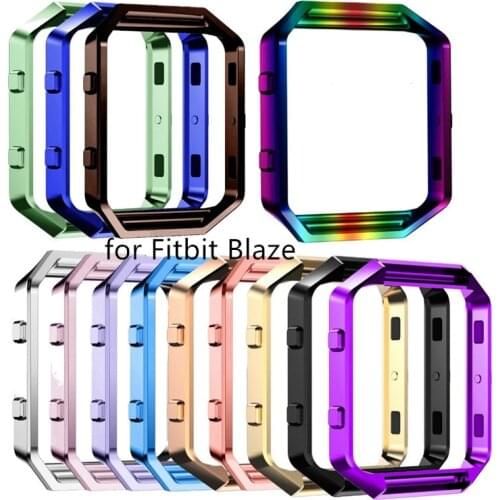 100pcs Stainless Steel Metal Frame Case Cover Shell For Fitbit Blaze Replacement case Activity Tracker Smart Watch Accessories