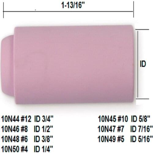 10N47 #7 TIG Nozzle Alumina Shield Cup For WP17 18 26 TIG Welding Torch 10pcs