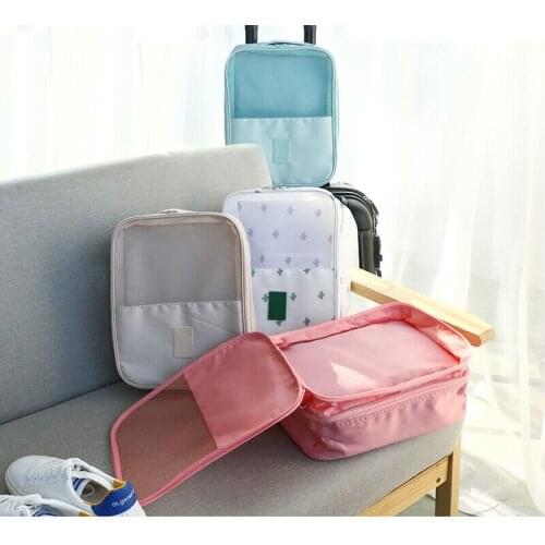2 Layer Portable Waterproof Travel Storage Bag Organizer Shoes Pouch Shoe Tote Zipper Pouch Storage Organizer 9 Colors