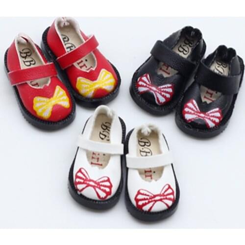 3.2cm 1/8 Printing bowknot shoes For BJD Blyth Doll Shoes for Pullip Licca Lati 1/6 Dolls