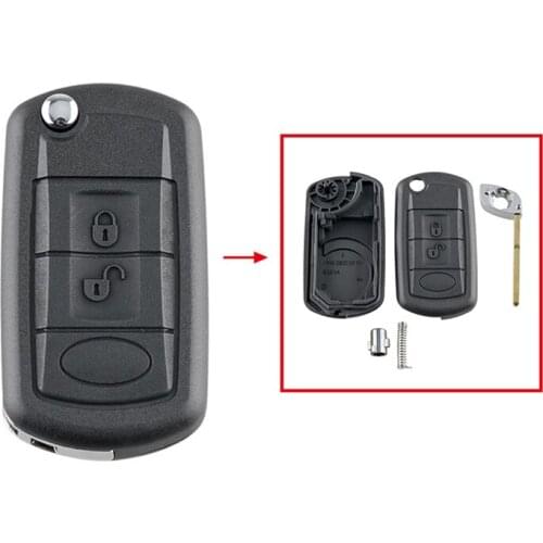 3 Buttons Car Remote Key Fob Case Shell New Blade For Land Rover Range Rover Sport Discovery