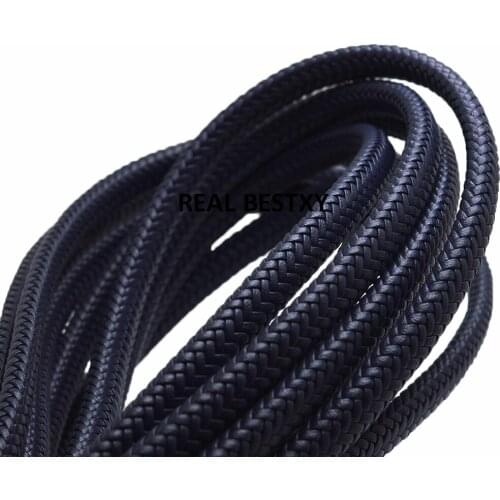 5m/lot approx: 10*6mm navy Flat Leather Cord Braid Rope Diy Jewelry Findings Accessories Fashion Jewelry Making Materials diy