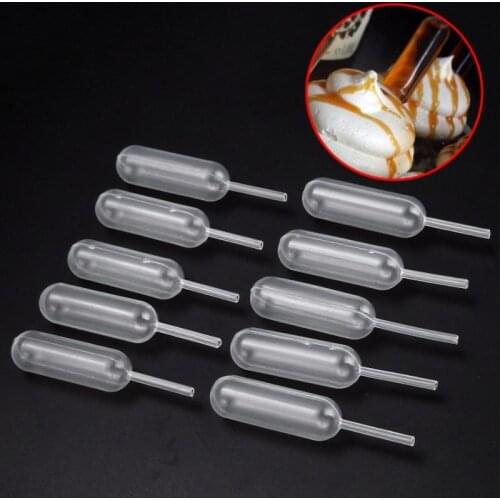 50Pcs Disposable Pipettes For Pastry Cake Decorations Portable Squeezing Dropper 4ml Cupcake Ice Cream Transfer patisserie