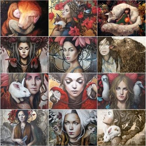 5D Diamond Painting Full Square/Round Diablo Animals Beauty Diamond Embroidery Mosaic Cross Stitch Kit Rhinestone Pictures