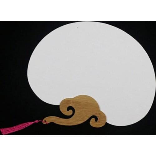 6pcs Chinese Style Blank Palace Fan DIY Hand Painted Rice Paper Fans Bamboo Handle Wedding Birthday Party Favor Gifts