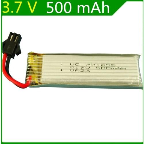 3.7v 500mah lipo battery SM plug 721855 aircraft accessories big axis lipo 3.7v lipo battery 3.7v