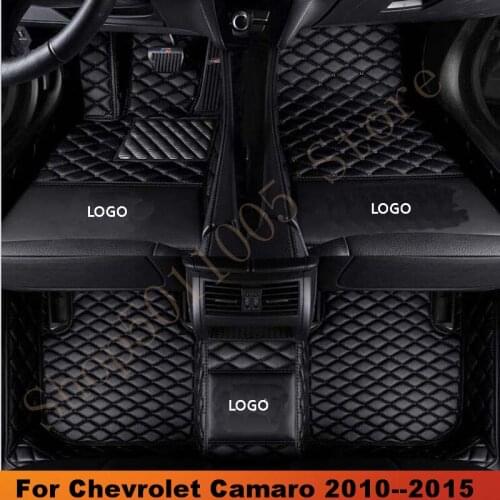 Car Floor Mats For Chevrolet Camaro 2010 2011 2012 2013 2014 2015 Leather Carpets Car Accessories Interior parts Car Mats