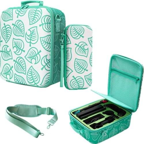 Nintend Switch Console Animal Crossing Big Capacity Deluxe Bag Carry Case Hard Cotton Cover Thumb Caps for Nintend Switch Lite