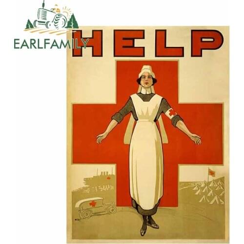 EARLFAMILY 13cm x 9.8cm Anime Decal for Souter Red Cross Nurse Poster Car Sticker Motorcycle Trunk Scratch-Proof Vinyl Car Wrap