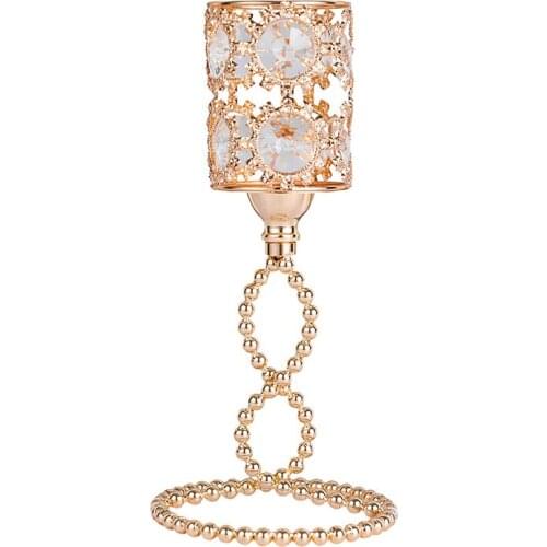 New Hot Europe Crystal Candlesticks Candle Holder Stand For Coffee Dining Room Table Wedding Christmas Halloween Home Decoration