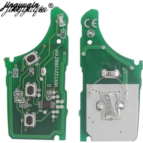 Jingyuqin 10pcs For Hyundai I30 IX35 for kia K2 3 Buttons Car Flip Key 433MHz FSK Remote Key Circuit Board Fob Fit