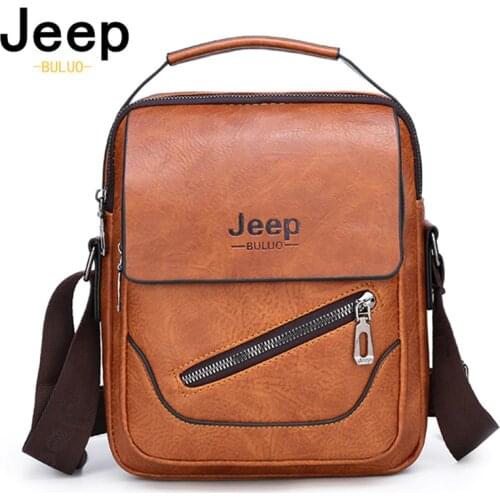 JEEPBULUO Quality Mens Bag Crossbody Waterproof Travel Bags For Men Messenger Bag Split Leather Shoulder Bags Male Handbags