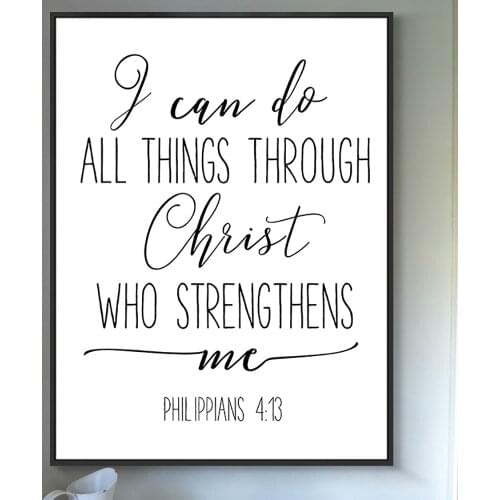 I can Do All Things Oil Painting Printed On Canvas Wall Decor Art Picture Printing And Poster For Living Room Coffee Decoration