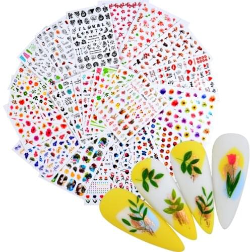 Classic Colourful Rose Flower Nail Art Sticker Simulation Decals Art Idea Designer Art Idea Decoration Accessories