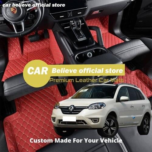 High quality Leather Car Floor mats for Renault Koleos 2020 2019 2018 2017 Carpets Rugs Pads Accessories