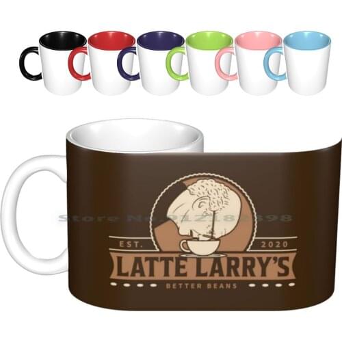 Latte Larrys Ceramic Mugs Coffee Cups Milk Tea Mug Mocha Joe Latte Coffee Latte Macchiato Curb Your Enthusiasm Latte Larrys