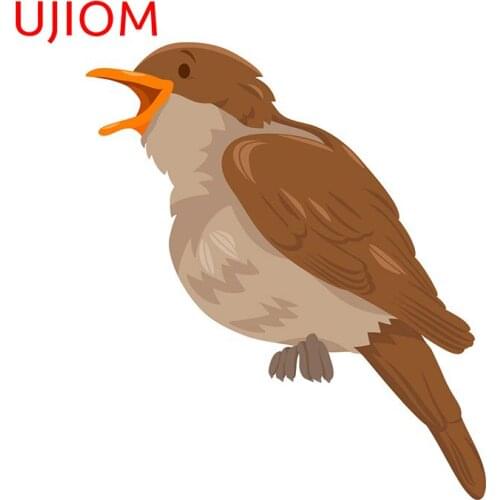 UJIOM Nightingale Bird Wall Decal Waterproof Bedroom Accessories Decoracion Para Sala Kitchen Wall Stickers Decor Poster