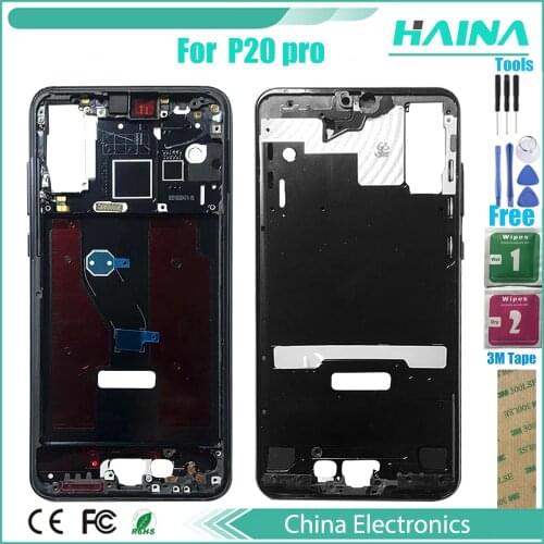 New For Huawei P20 Pro CLT-AL00 L09 L29 Metal Front Middle LCD Screen Housing Frame Bezel Chassis Replacement Repair Parts