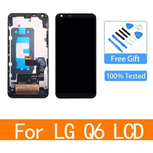 Original For 5.5'' LG Q6 LG M700 M700 M700A US700 M700H M703 M700Y LCD DIsplay Touch Screen Digitizer Assembly LG Q6 With Frame