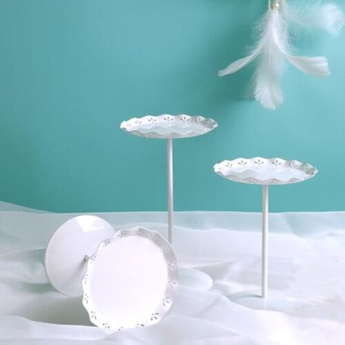 Cupcake stand white tall feet