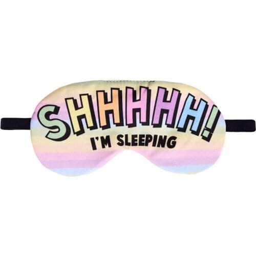 Eye Mask 3D Creative Printing I'M Sleeping Sleeping Mask Eyeshade Breathable Blindfold Headband Eyepatch Night Mask For Rest