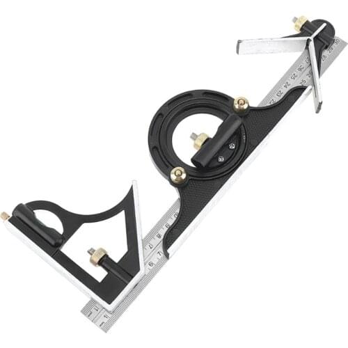 300MM professional carpenter tools Combination Square Angle Ruler Stainless Steel protractor Multi-function Measuring Tool