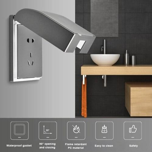 Socket Splash-proof Box Single Outlet Waterproof Cover Outdoor indoor Receptacle Protector B99