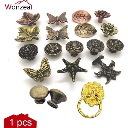 Leaf Starfish butterfly Antique Bronzed Vintage Furniture Handle Drawer Knobs Kitchen Cupboard Cabinet Pulls Door Handles