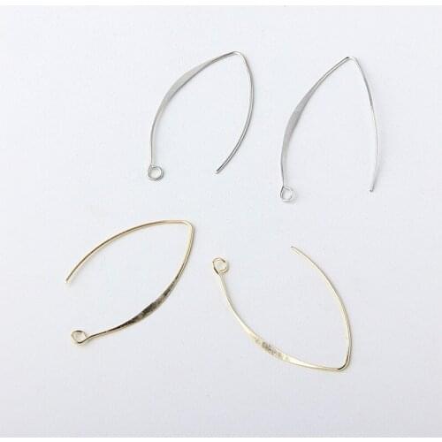 Handmade DIY pure copper accessories earrings,ear nails, V-shaped pipes, homemade minimalist earrings